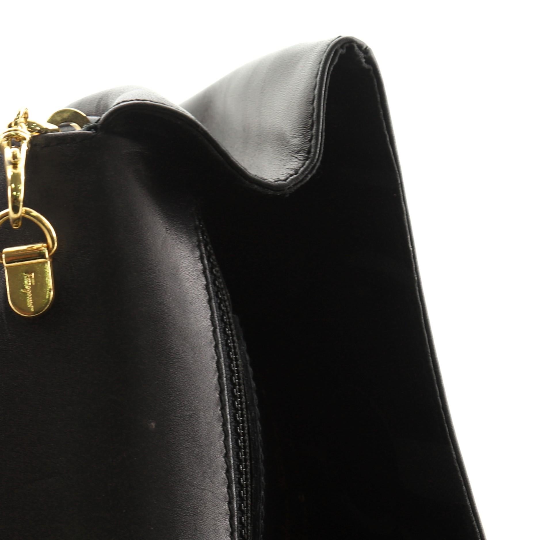 Salvatore Ferragamo Vintage Gancio Convertible Chain Waist Bag Leather Mini 1