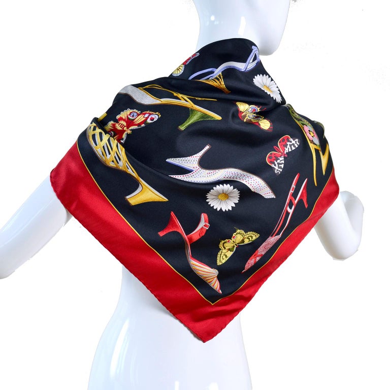 Salvatore Ferragamo S/S 1998 Scarf Print Silk Slip Dress
