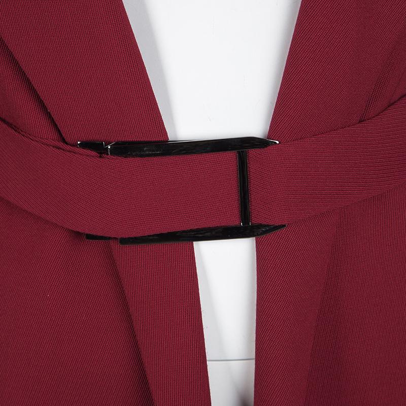 Salvatore Ferragamo Vintage Red Belted Coat M 1