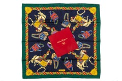 Salvatore Ferragamo Pañuelo de seda vintage