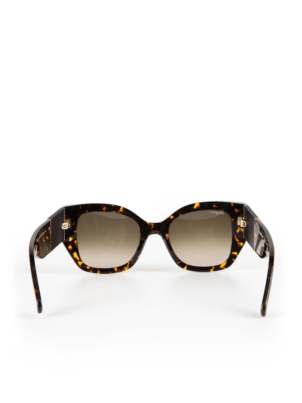 Salvatore Ferragamo Vintage Tortoise Square Sunglasses In New Condition In London, GB