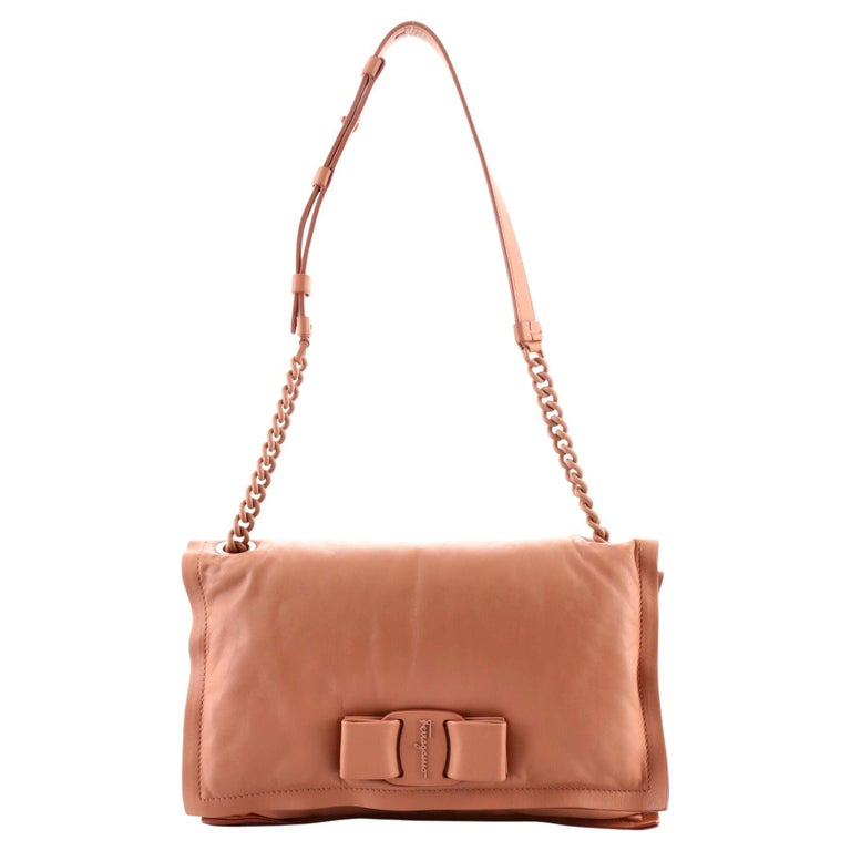 Salvatore Ferragamo Viva Bow Flap Bag Leather Small at 1stDibs