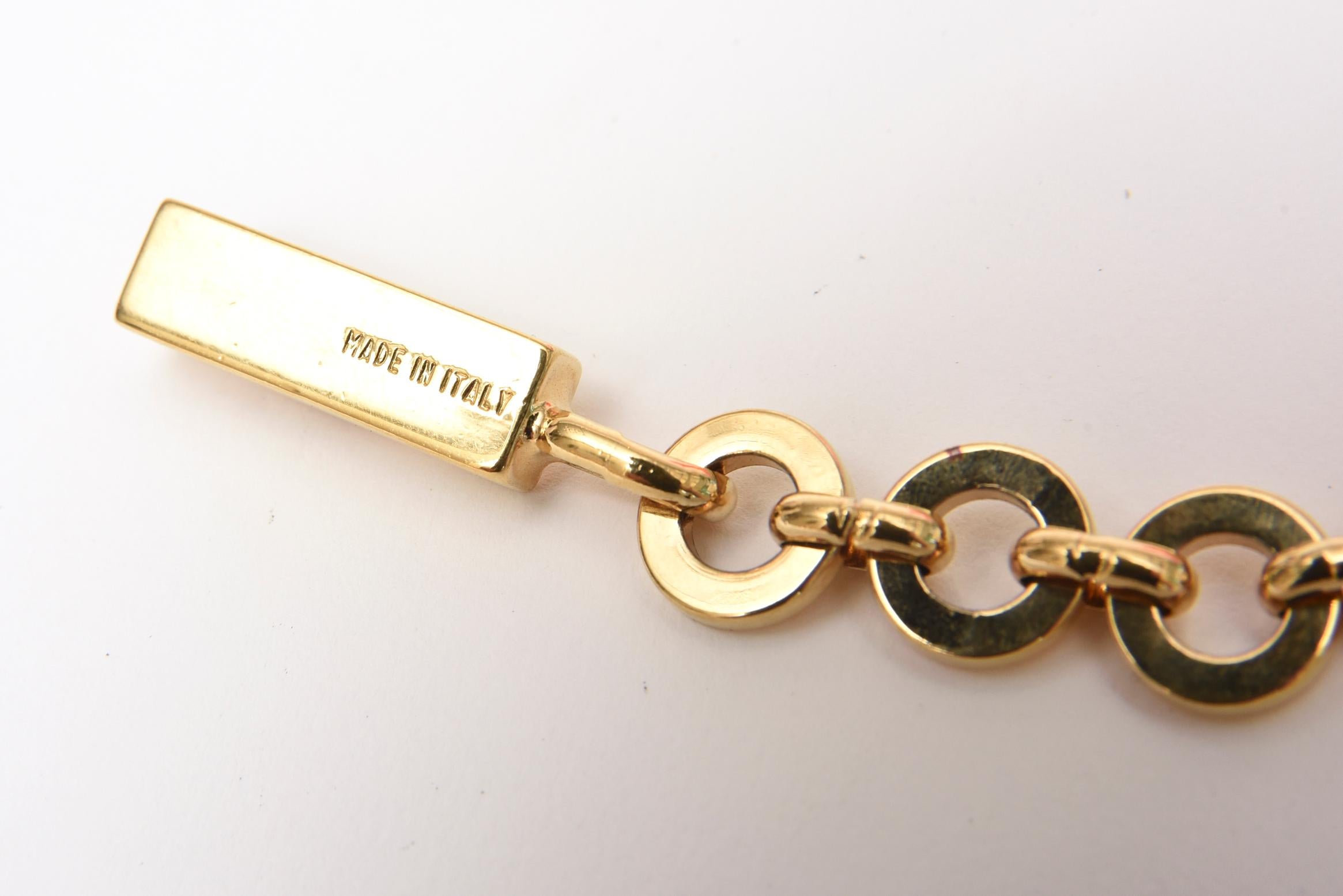 Salvatore Ferragamo Vintage Gold Plated Waist Belt For Sale 1