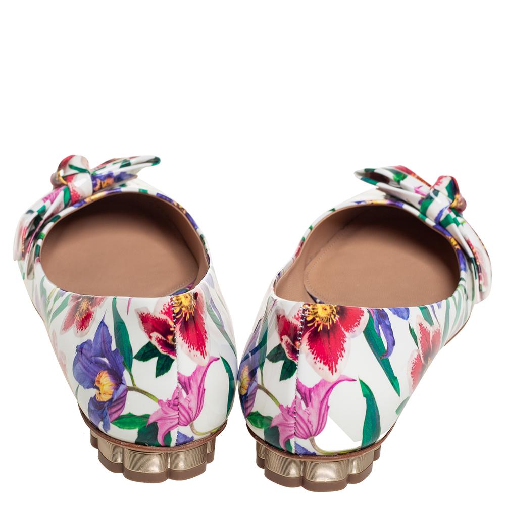 white floral flats