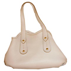 Used Salvatore Ferragamo White Leather Handbag