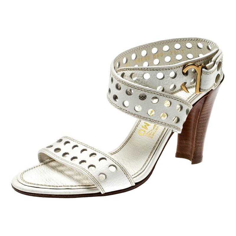 ferragamo white sandals