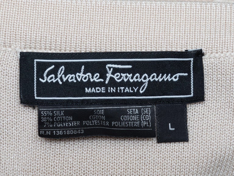 Salvatore Ferragamo Silk blend Double Gancini ensemble One Piece Cardigan black L