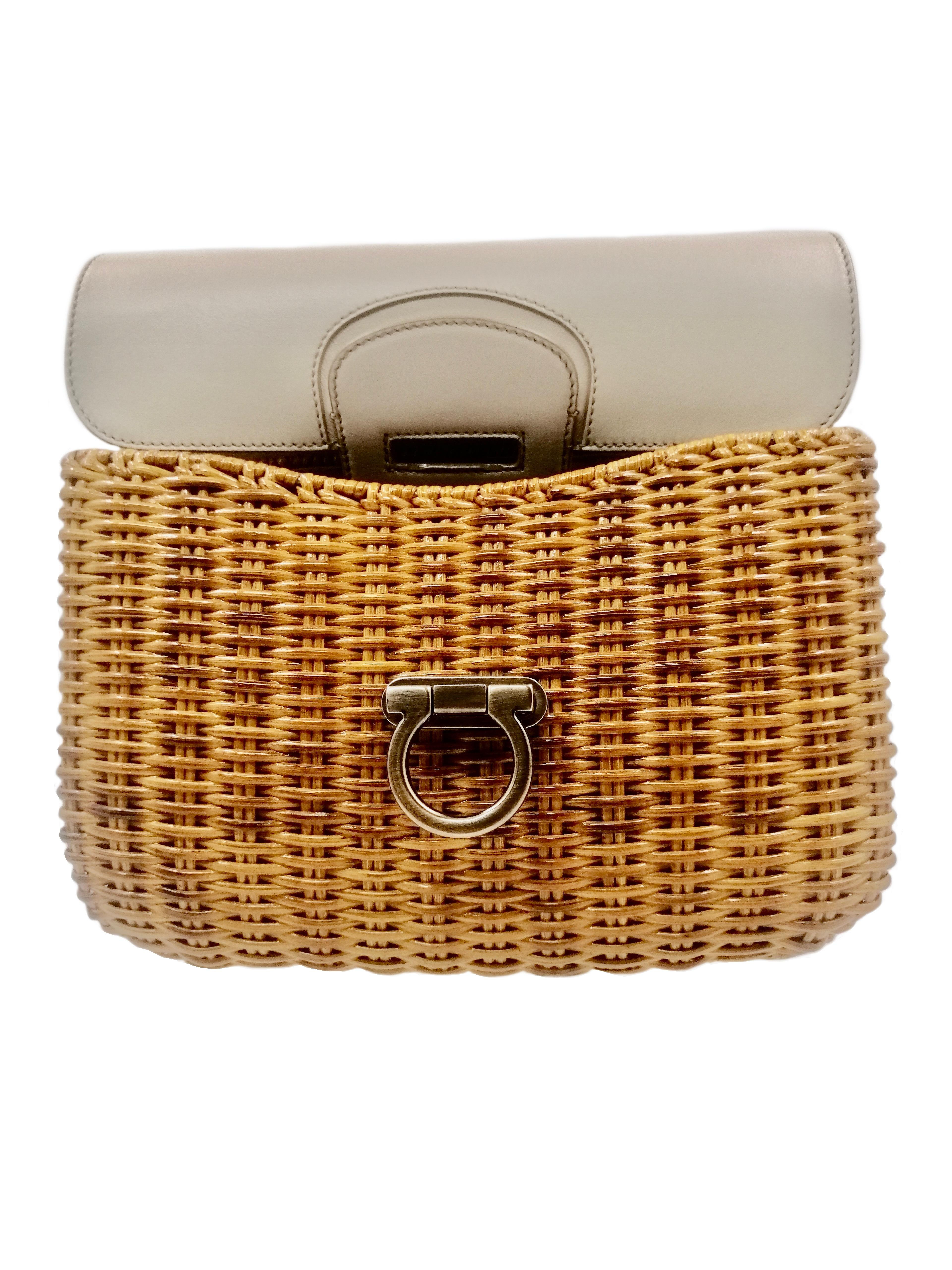 SALVATORE FERRAGAMO wicker bag For Sale 8