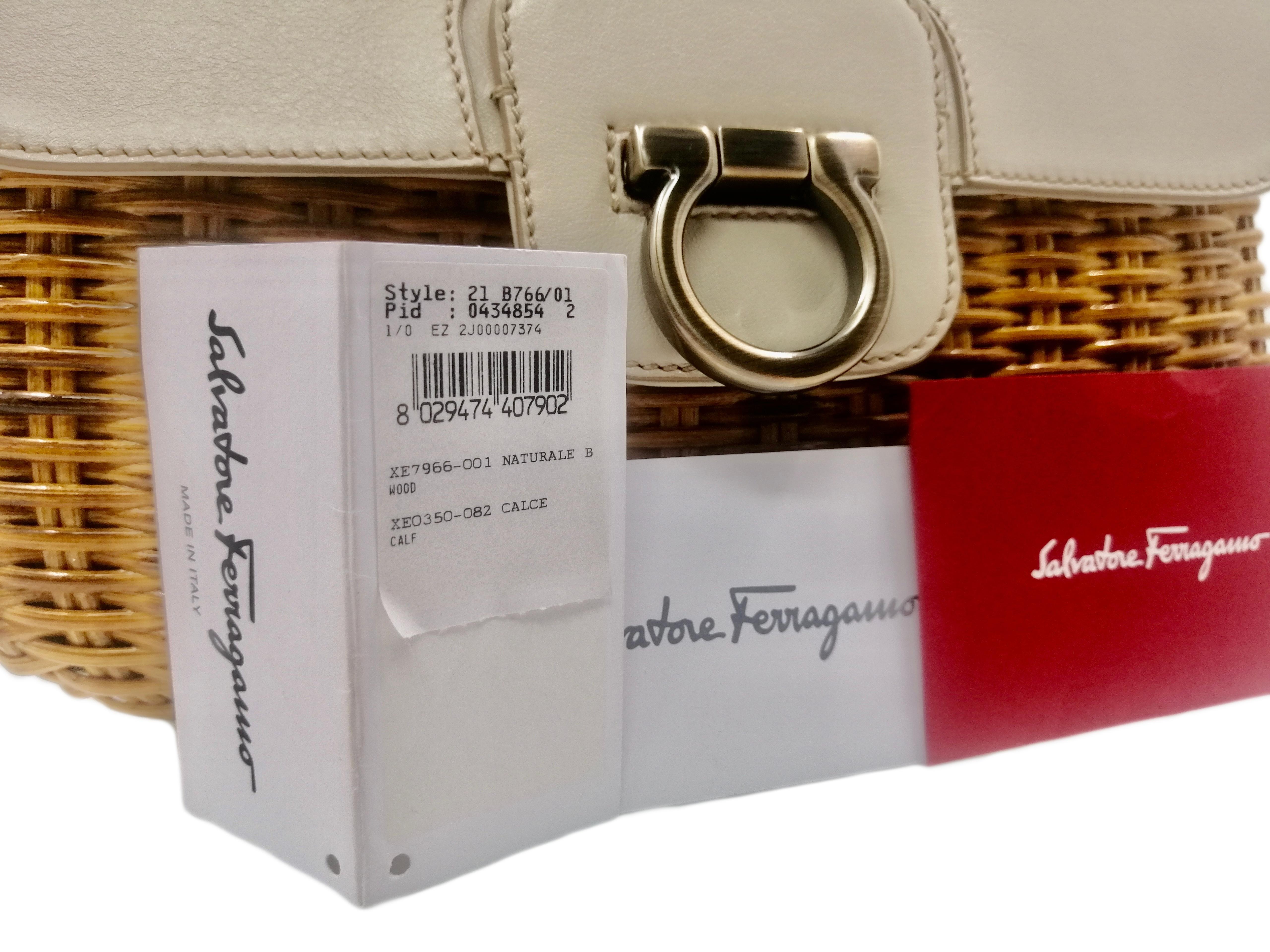 SALVATORE FERRAGAMO wicker bag For Sale 10