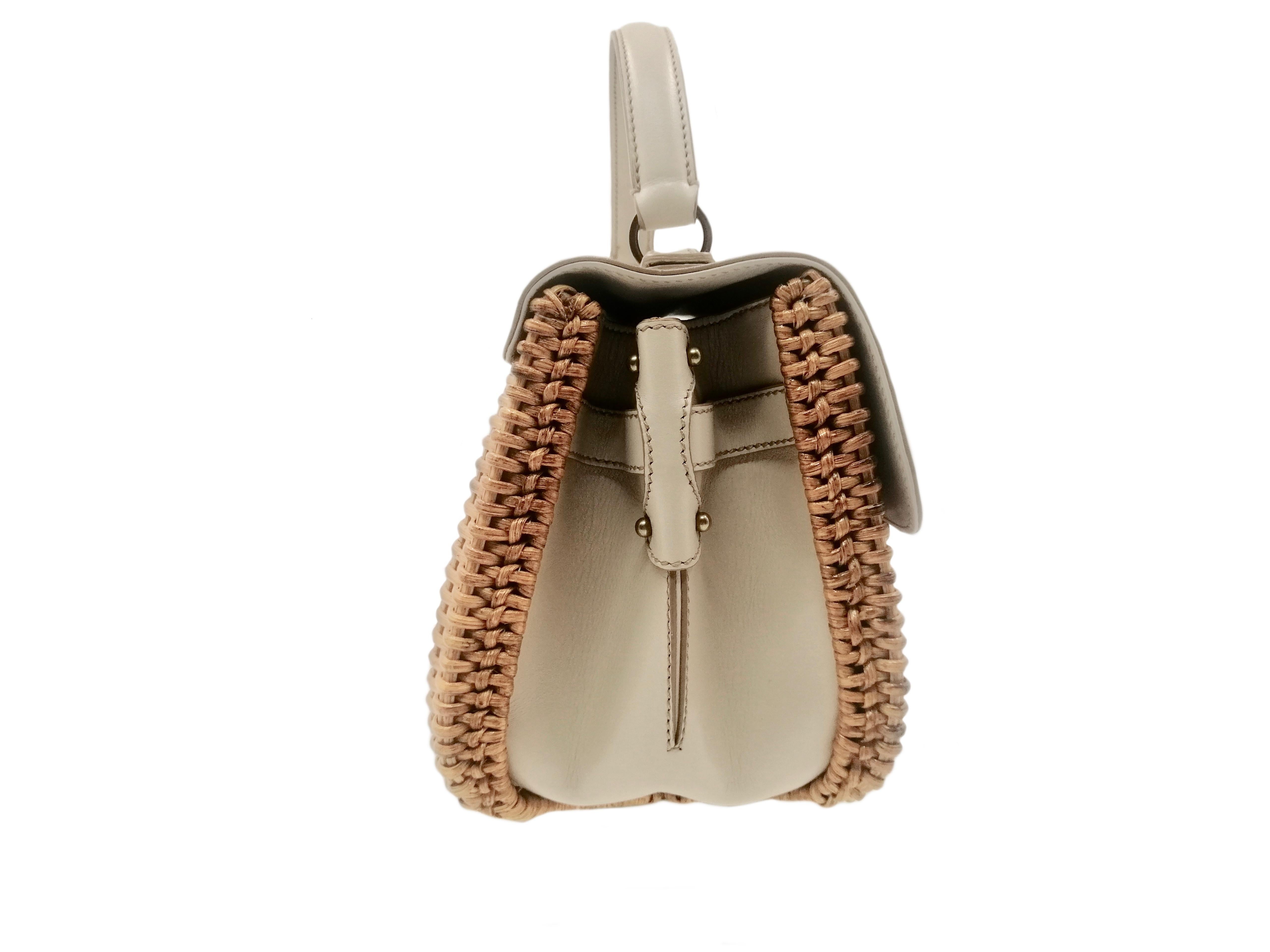 Beige SALVATORE FERRAGAMO wicker bag For Sale