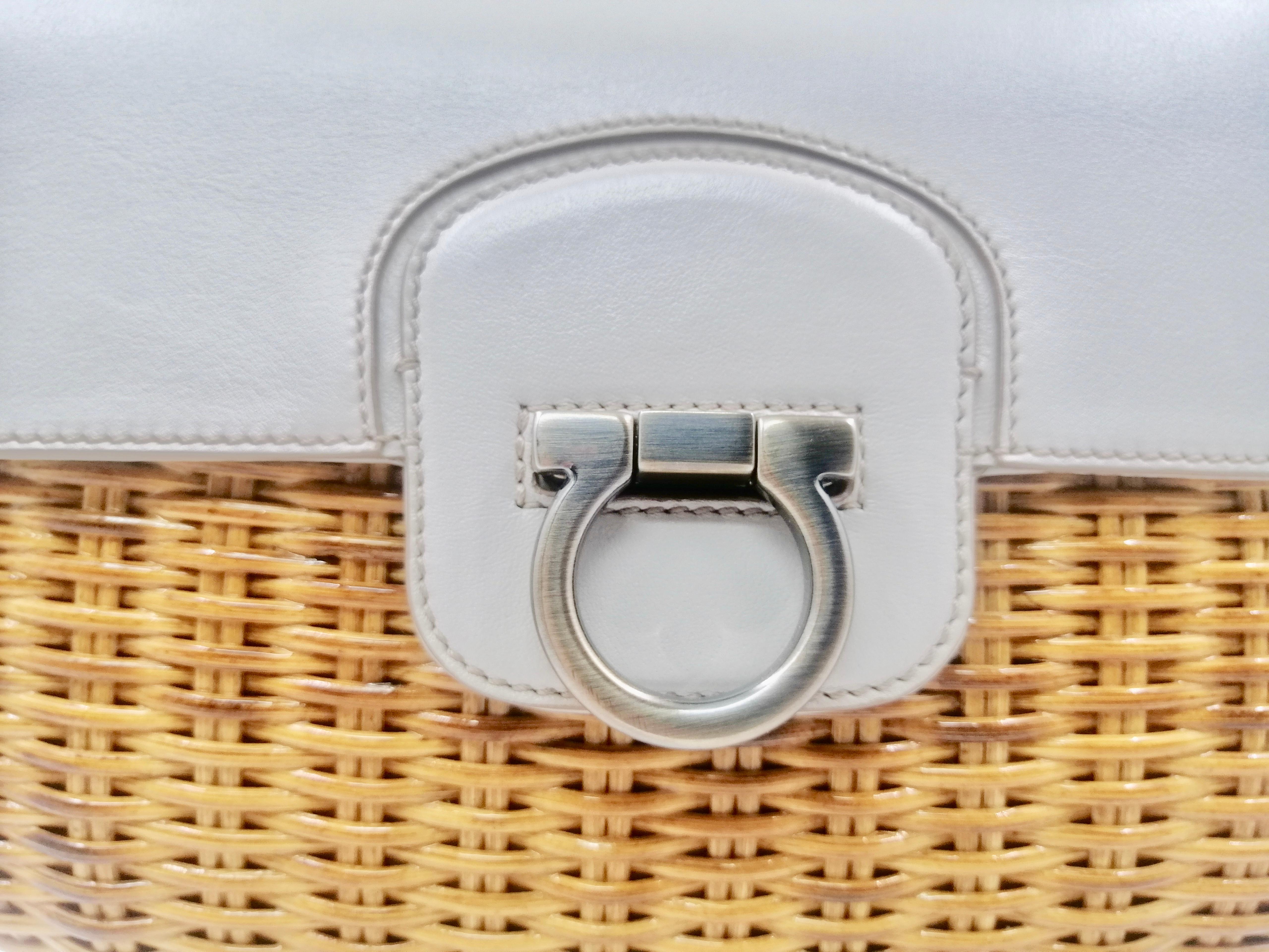 SALVATORE FERRAGAMO wicker bag For Sale 3