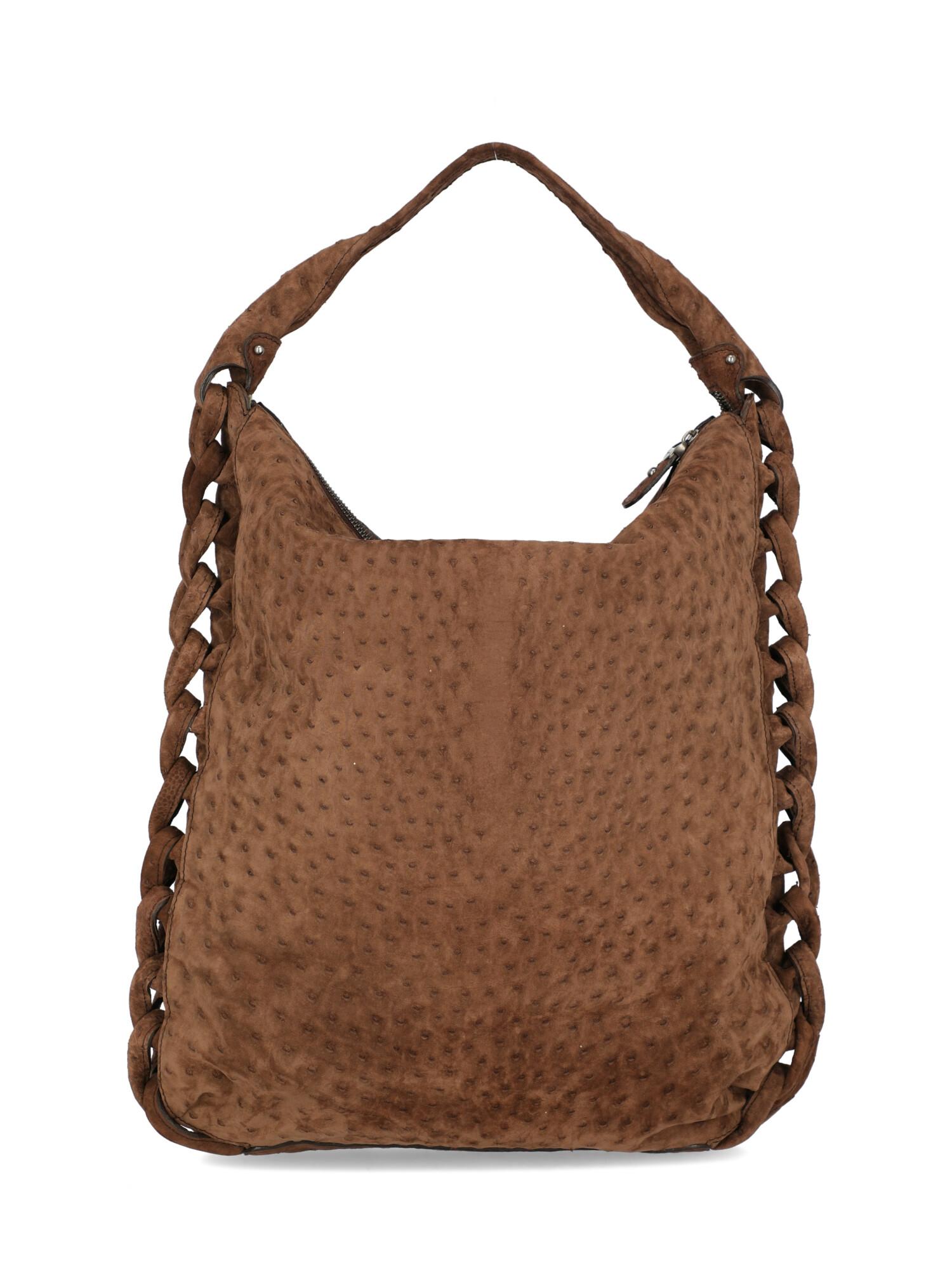Women's Salvatore Ferragamo Woman Handbag Brown Leather For Sale
