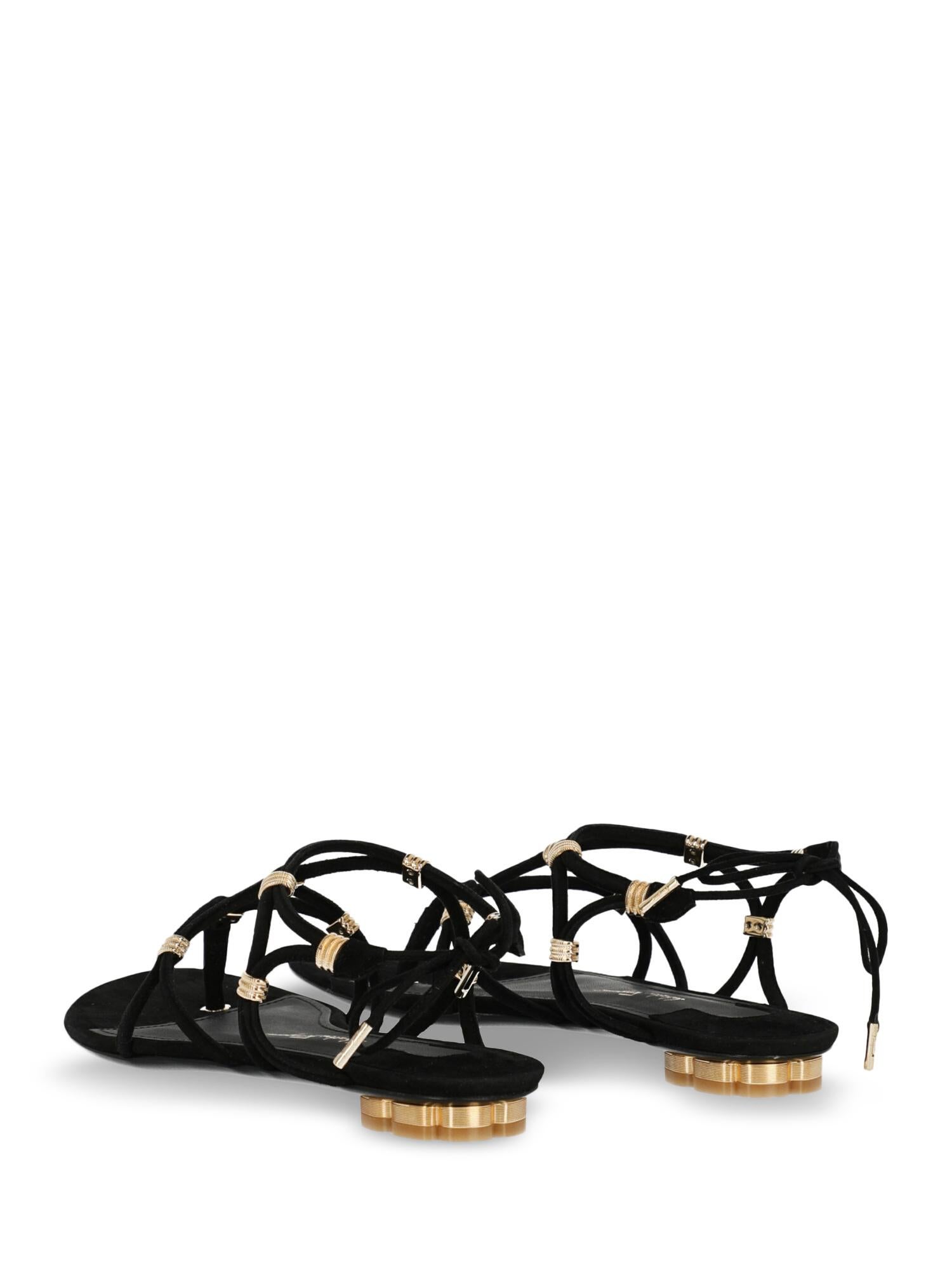 Salvatore Ferragamo Woman Sandals Black EU 36 In Excellent Condition For Sale In Milan, IT
