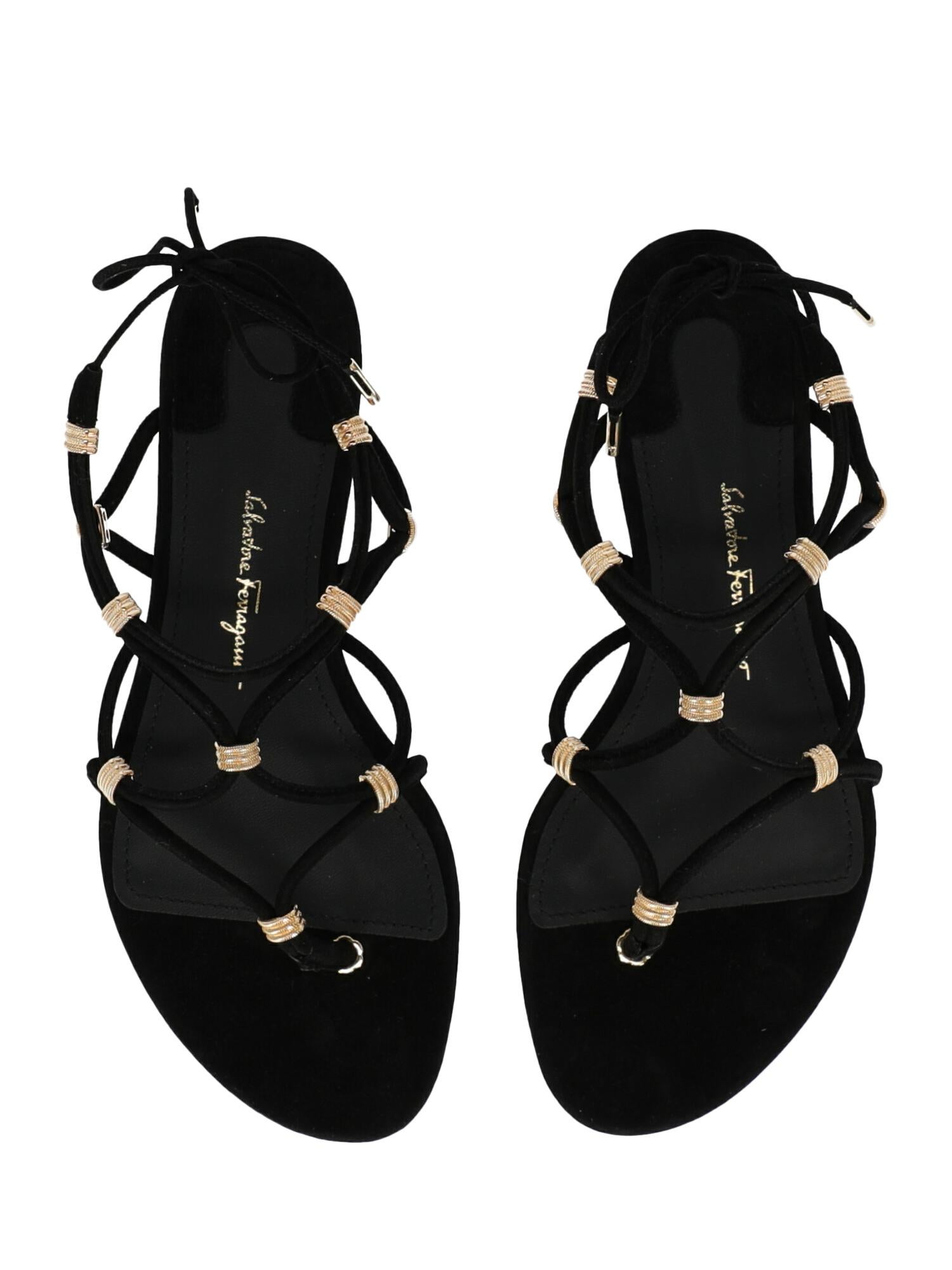 Salvatore Ferragamo Woman Sandals Black EU 36 For Sale 1