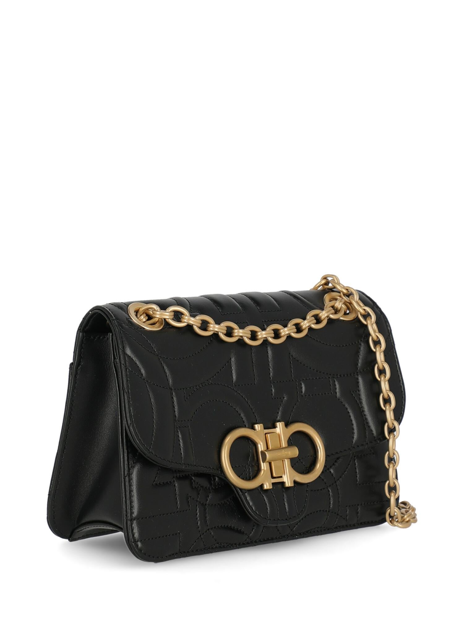 ferragamo quilted gancini flap bag