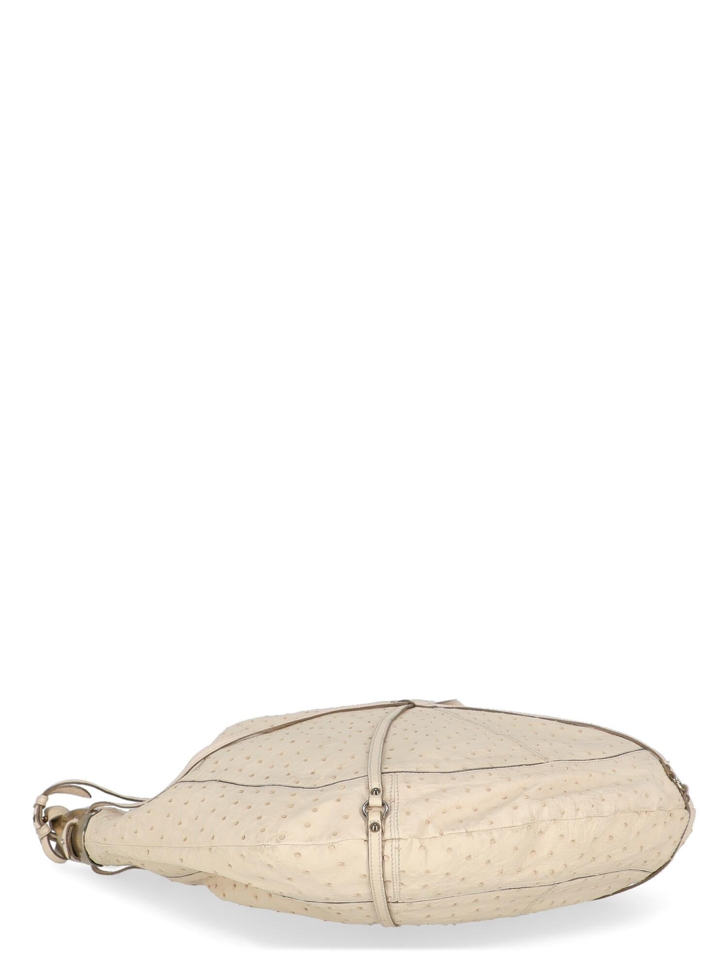 Women's Salvatore Ferragamo Woman Shoulder bag Ecru Leather For Sale