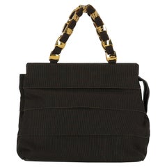 Used Salvatore Ferragamo Women Handbags Brown Fabric