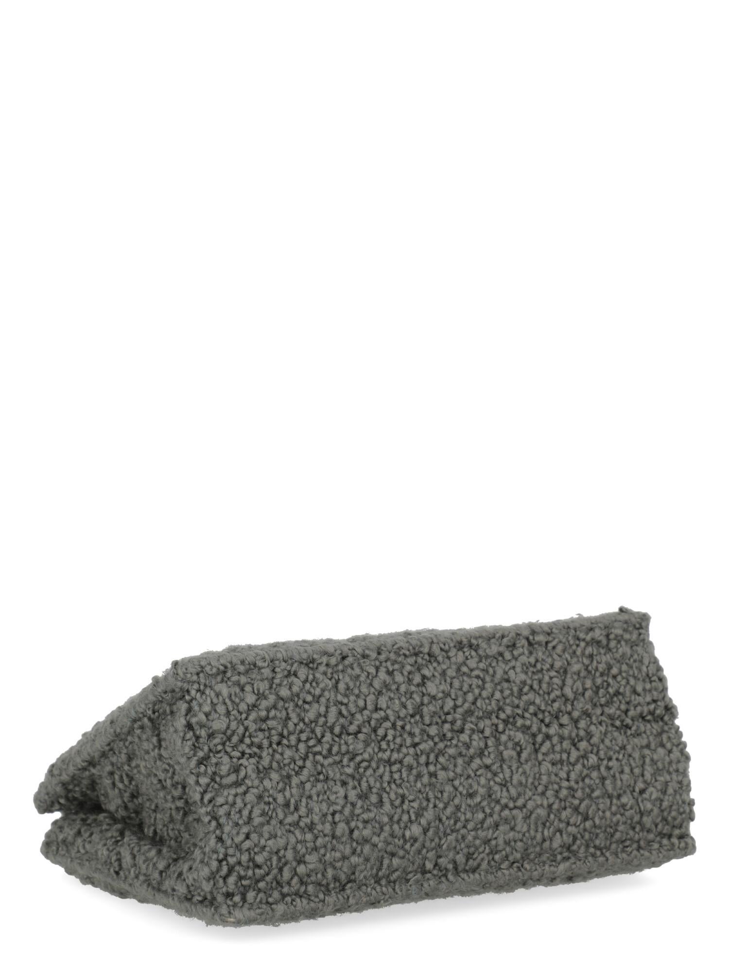 Gray Salvatore Ferragamo Women Handbags Grey Wool For Sale