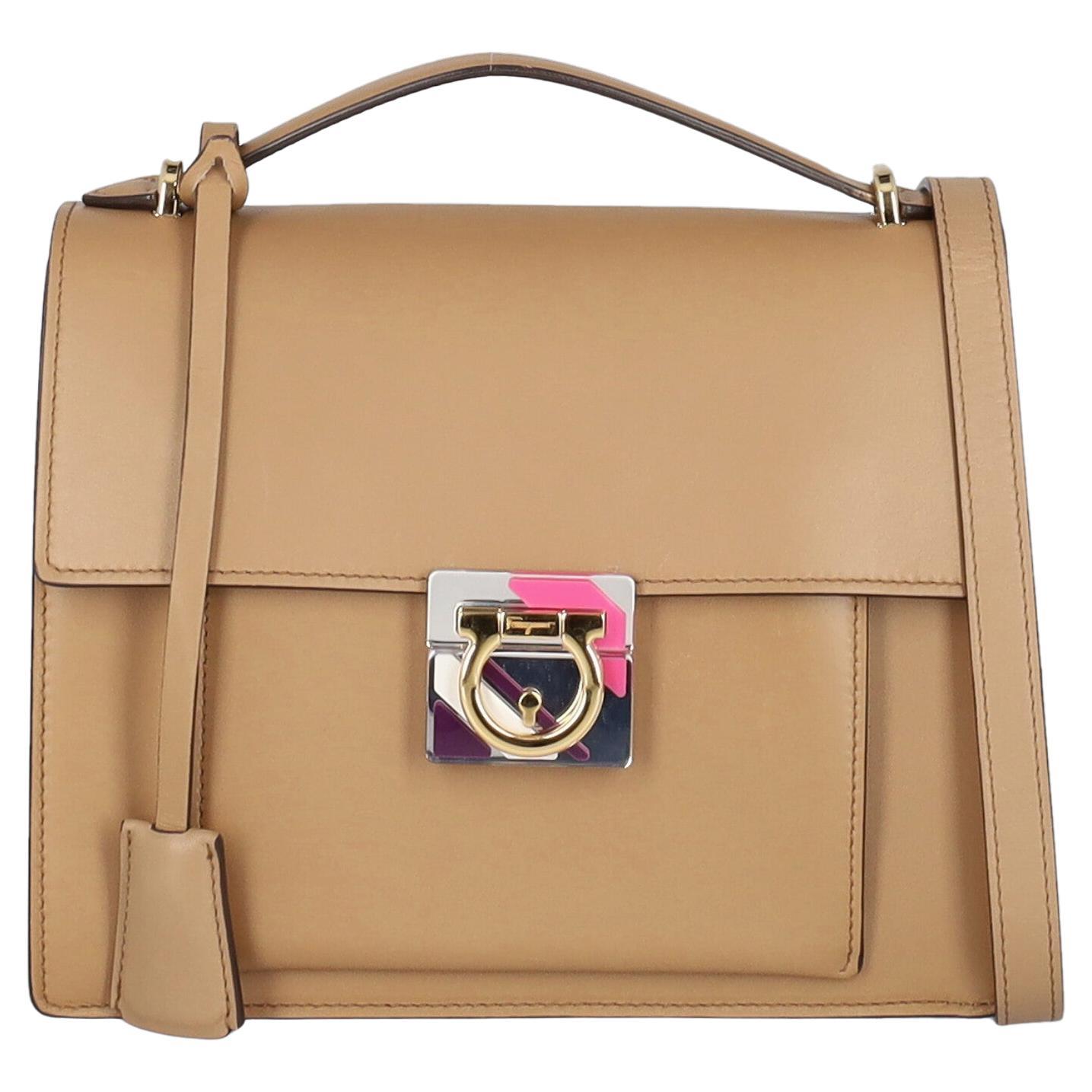 Salvatore Ferragamo Women Shoulder bags Beige Leather For Sale