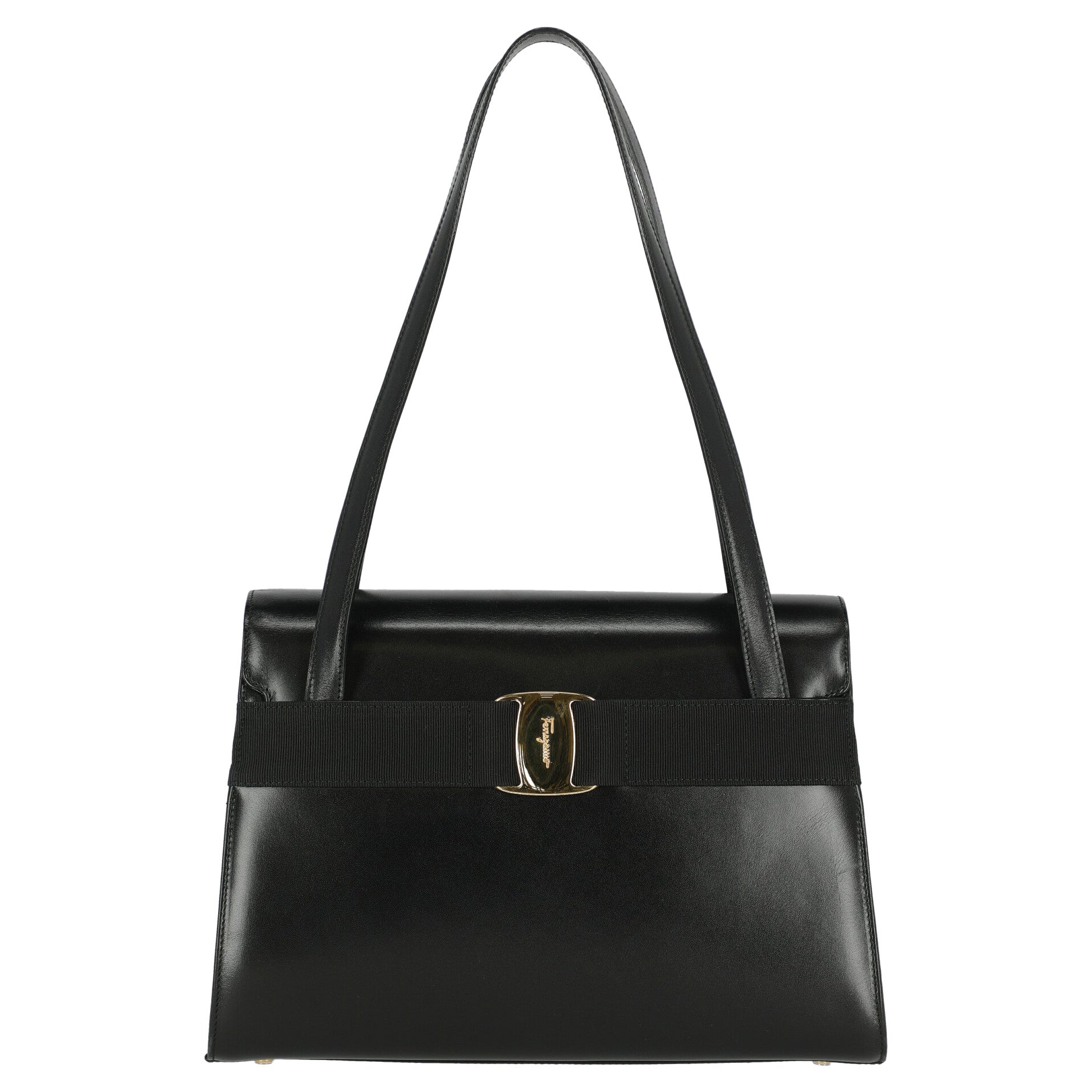 Salvatore Ferragamo  Women   Shoulder bags   Black Leather For Sale