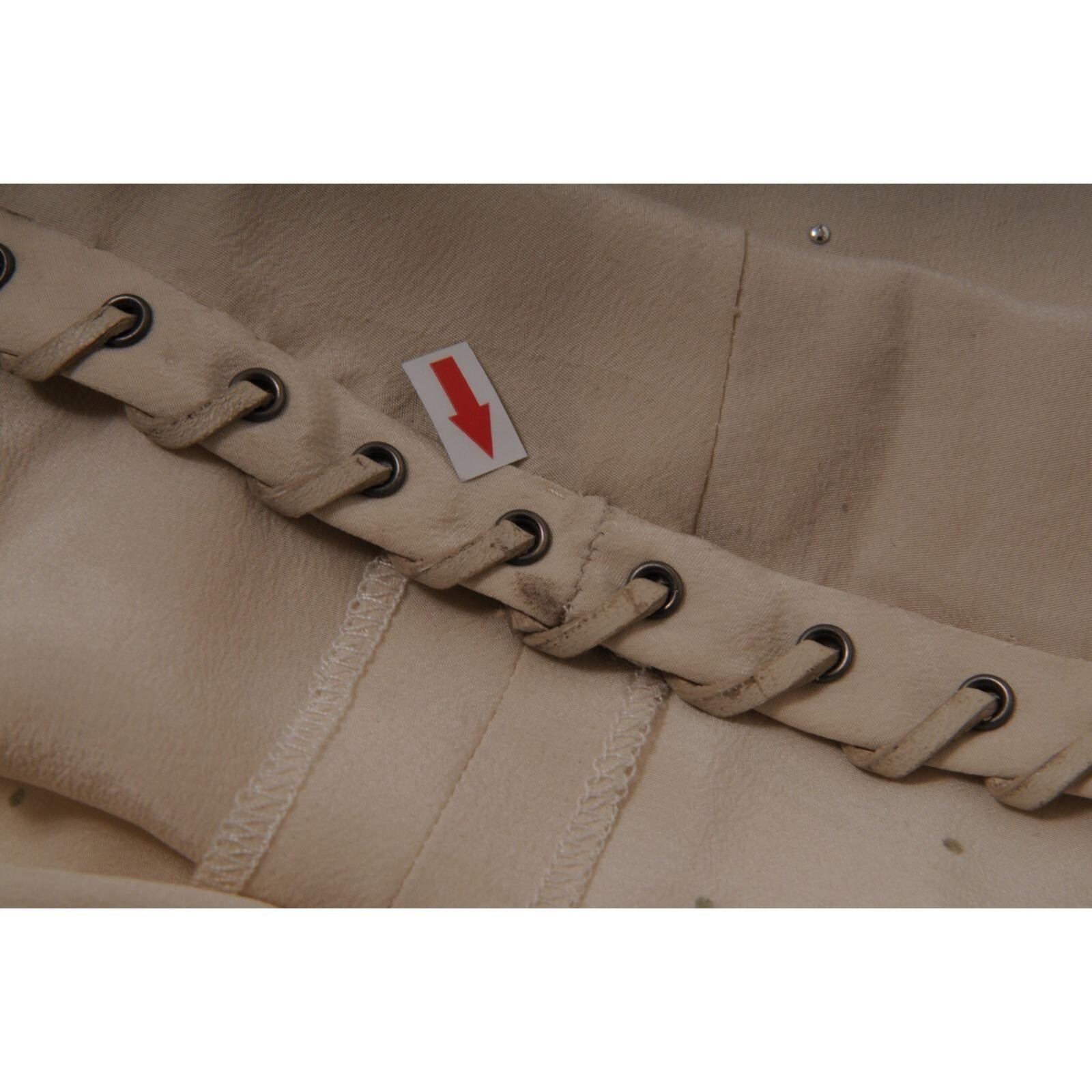 Salvatore Ferragamo Mujer Maxi Vestido de Pasarela Asimétrico Dividido IT 40 Tan Resort en venta 14