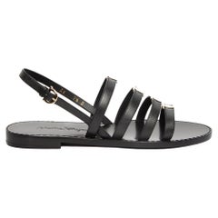 Salvatore Ferragamo Women's Galilee Black Leather Sandals