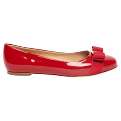 Salvatore Ferragamo Women's Red Varina Ballerinas Patent Leather