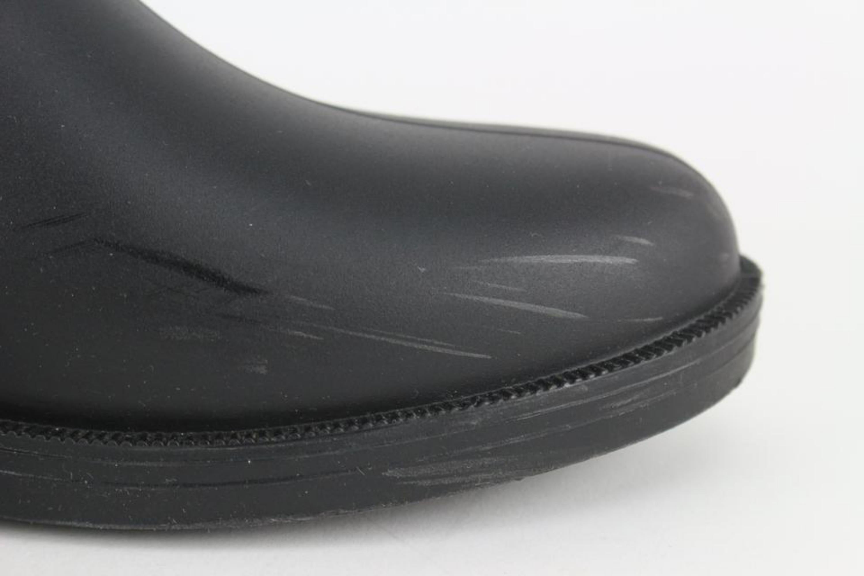 Salvatore Ferragamo Women's Size 6 Black Rubber Thordis Rain Boot Gancini Logo  For Sale 6