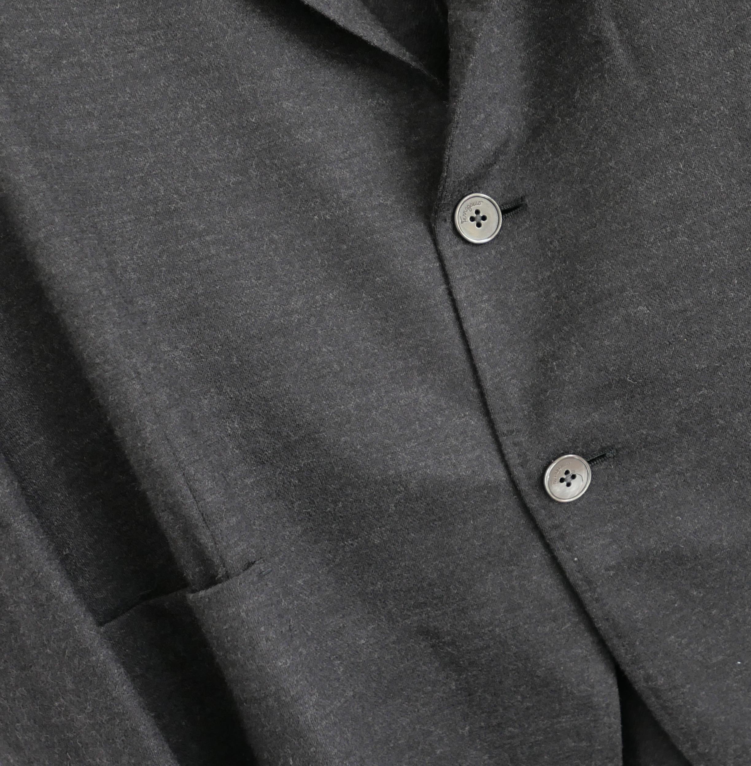 Black Salvatore Ferragamo Wool Jersey Sports Jacket For Sale