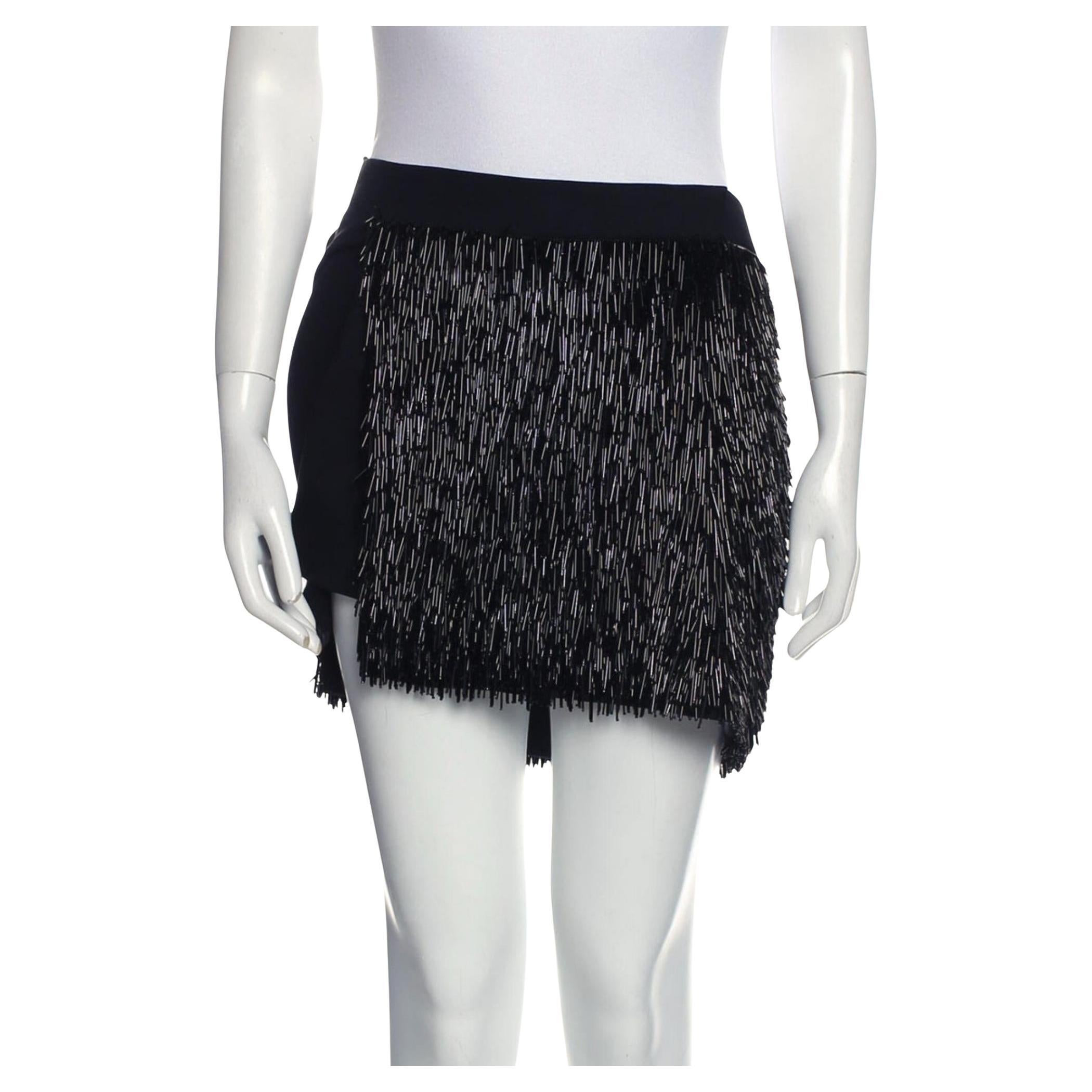 Salvatore Ferragamo Wool Mini Skirt (Small US 4) For Sale at 1stDibs
