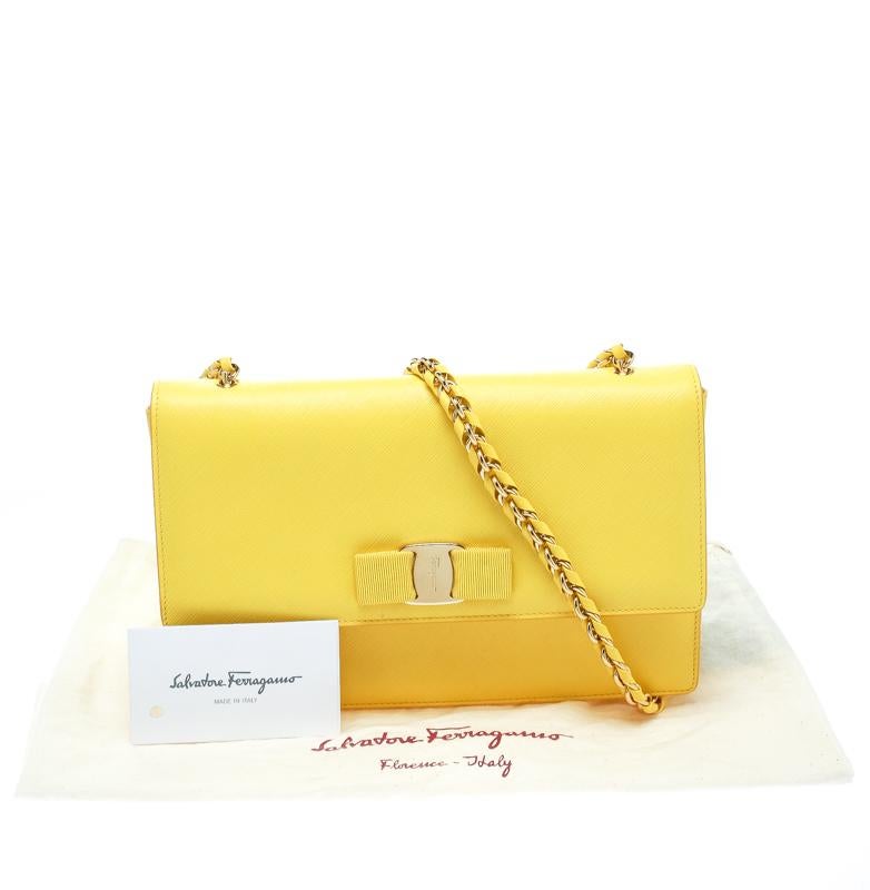 ferragamo yellow bag