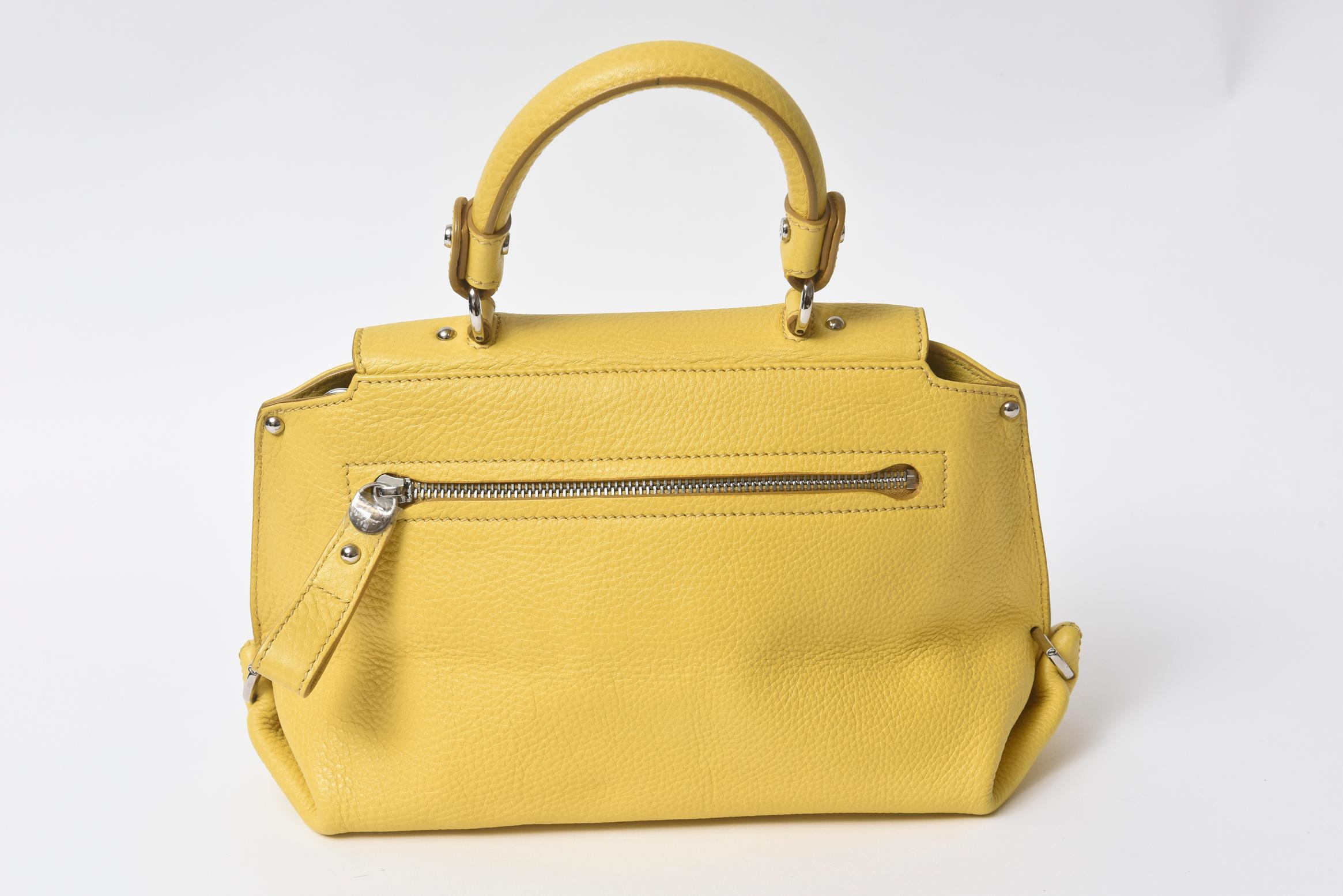 yellow leather purses