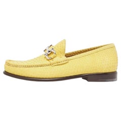 Salvatore Ferragamo Mason Loafers en python jaune Taille 41