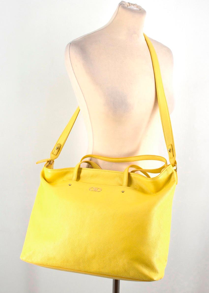 Salvatore Ferragamo Yellow Tote Bag For Sale 2