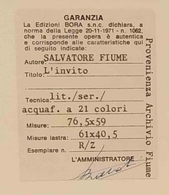 L'invitation - Sérigraphie de Salvatore Fiume - 1980