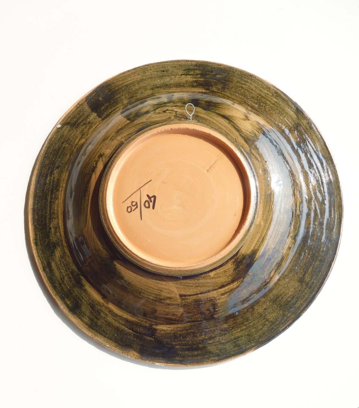 Salvatore Fiume Ceramiche Rossicone Ceramica Artistica Nudo Donna Piatto In condizioni ottime a Brescia, IT
