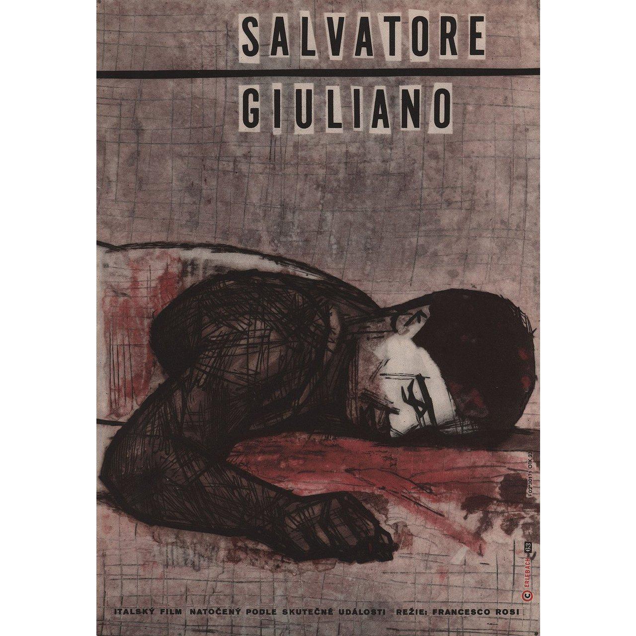 Original 1963 Czech A3 poster by Vladimir Erlebach for the film Salvatore Giuliano directed by Francesco Rosi with Salvo Randone / Frank Wolff. Fine condition, rolled. Please note: the size is stated in inches and the actual size can vary by an inch