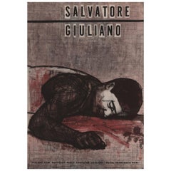 Vintage Salvatore Giuliano 1963 Czech A3 Film Poster