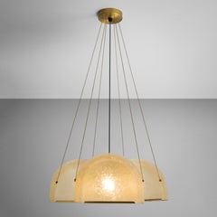 Salvatore Gregorietti Kronleuchter aus Fiberglas und Messing