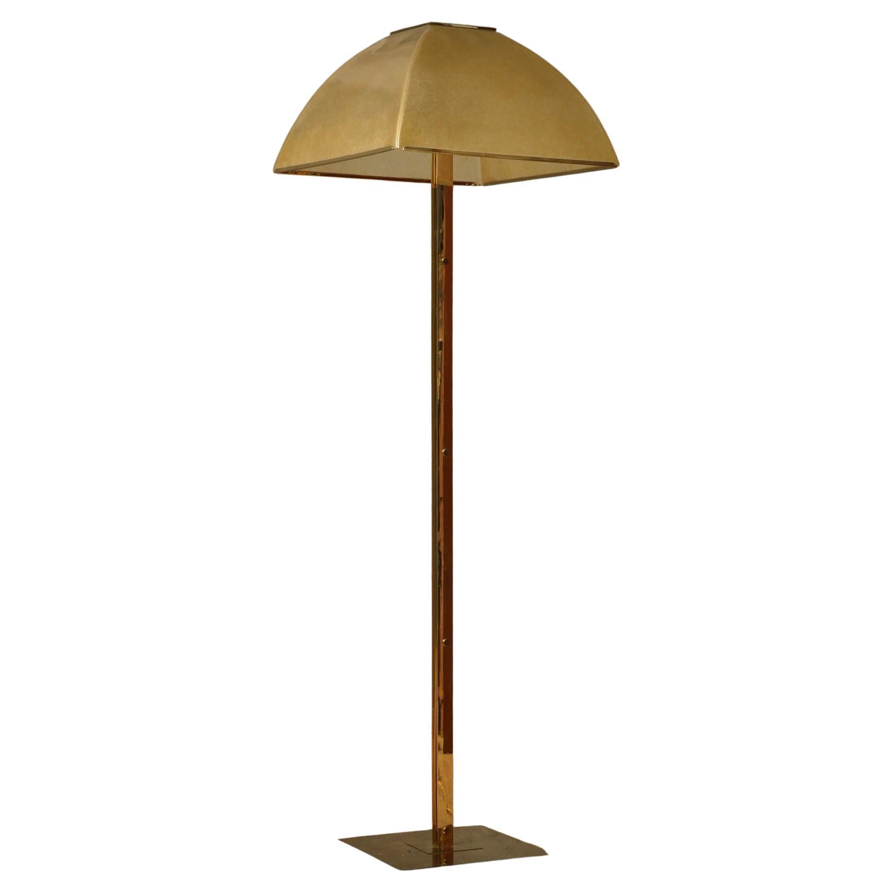 Salvatore Gregorietti For Lamperti  Brass and Fiberglass Floor Lamp, 1960