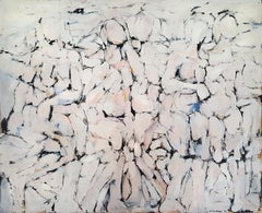 Abstract  Nude Female Figures Like de Kooning, Monochromatic Neutral Palette