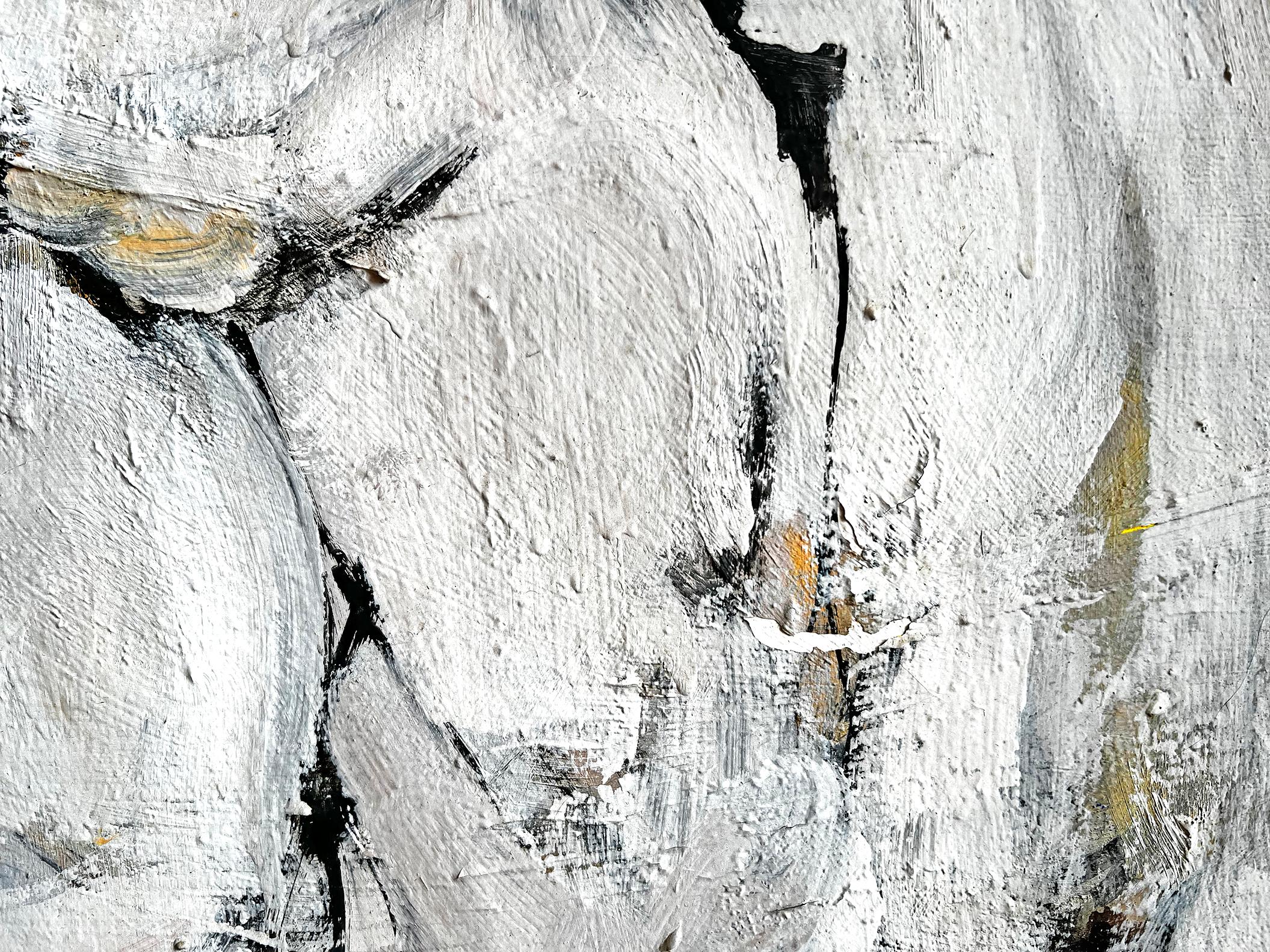 Abstract  Nude Female Figures Like de Kooning, Monochromatic Neutral Palette 11