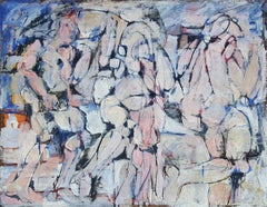 Figures Running - Early Abstract Expressionism like Willem de Kooning
