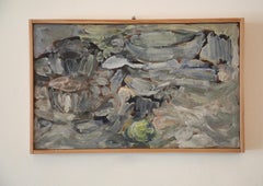 Salvatore Grippi, Abstract Still Life Oil on Board
