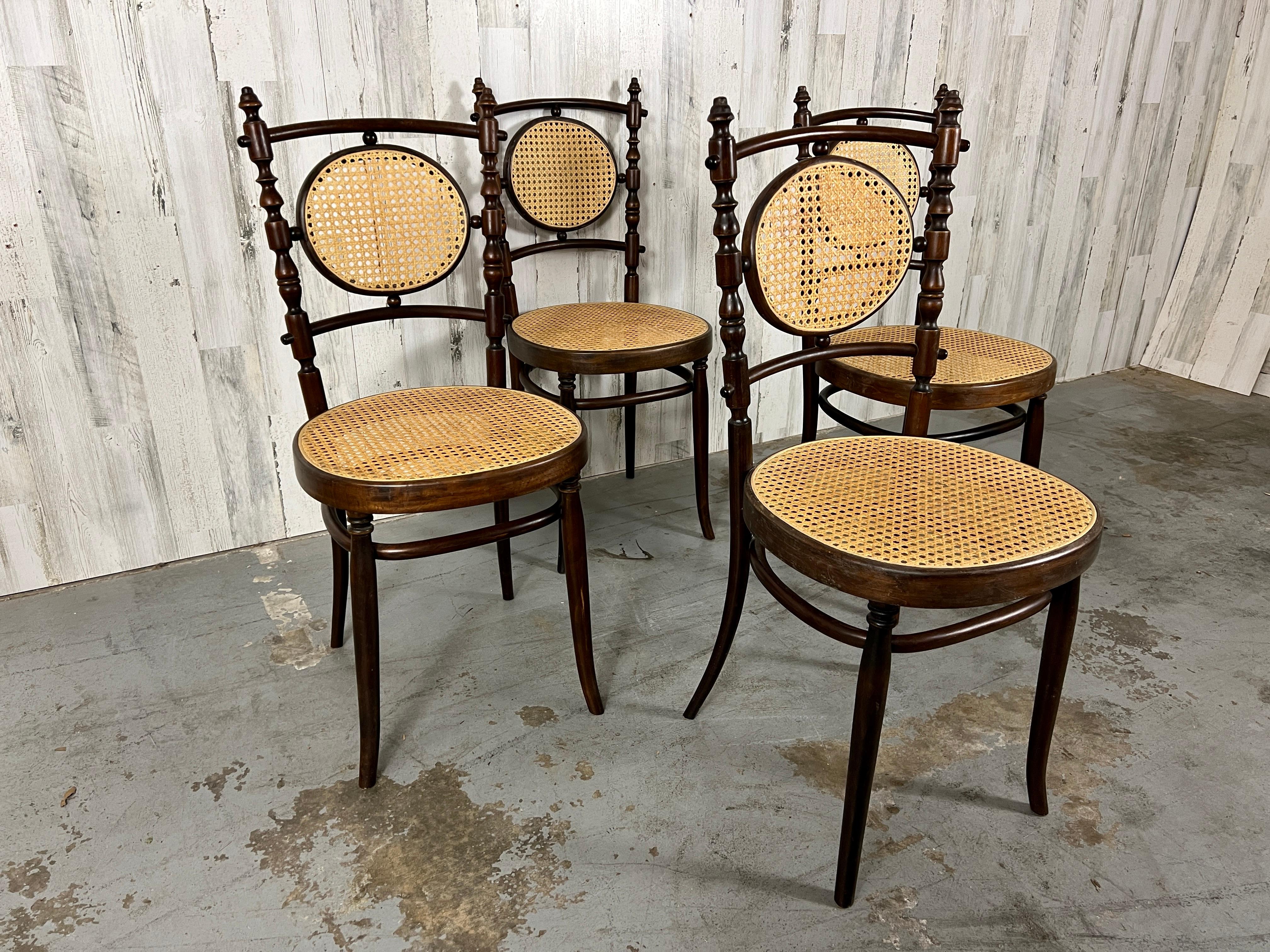 Italian Salvatore Leone Bentwood Dining Chairs For Sale