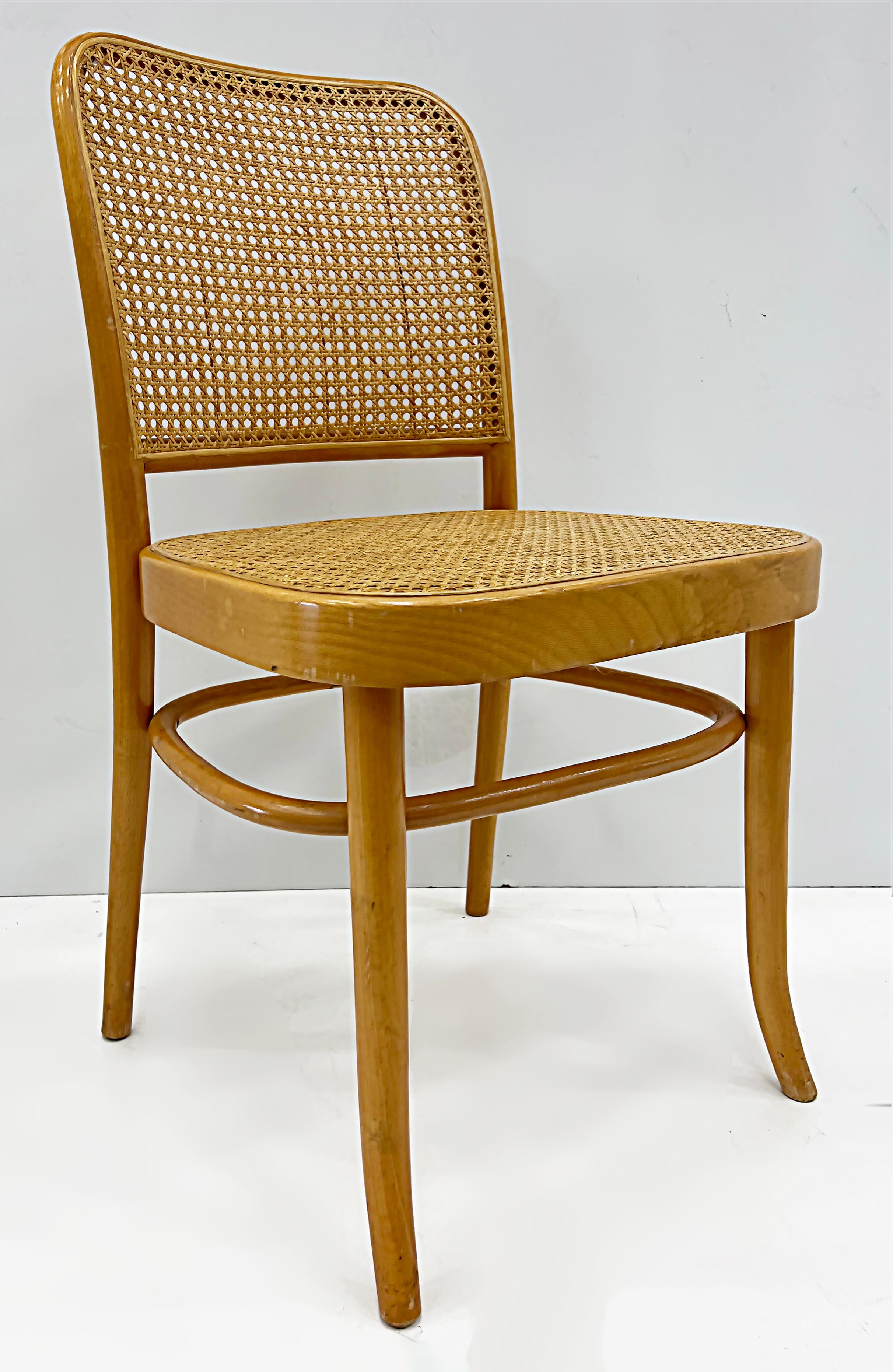 Italian Salvatore Leone Vintage Bentwood Caned Chairs, Thonet Style For Sale