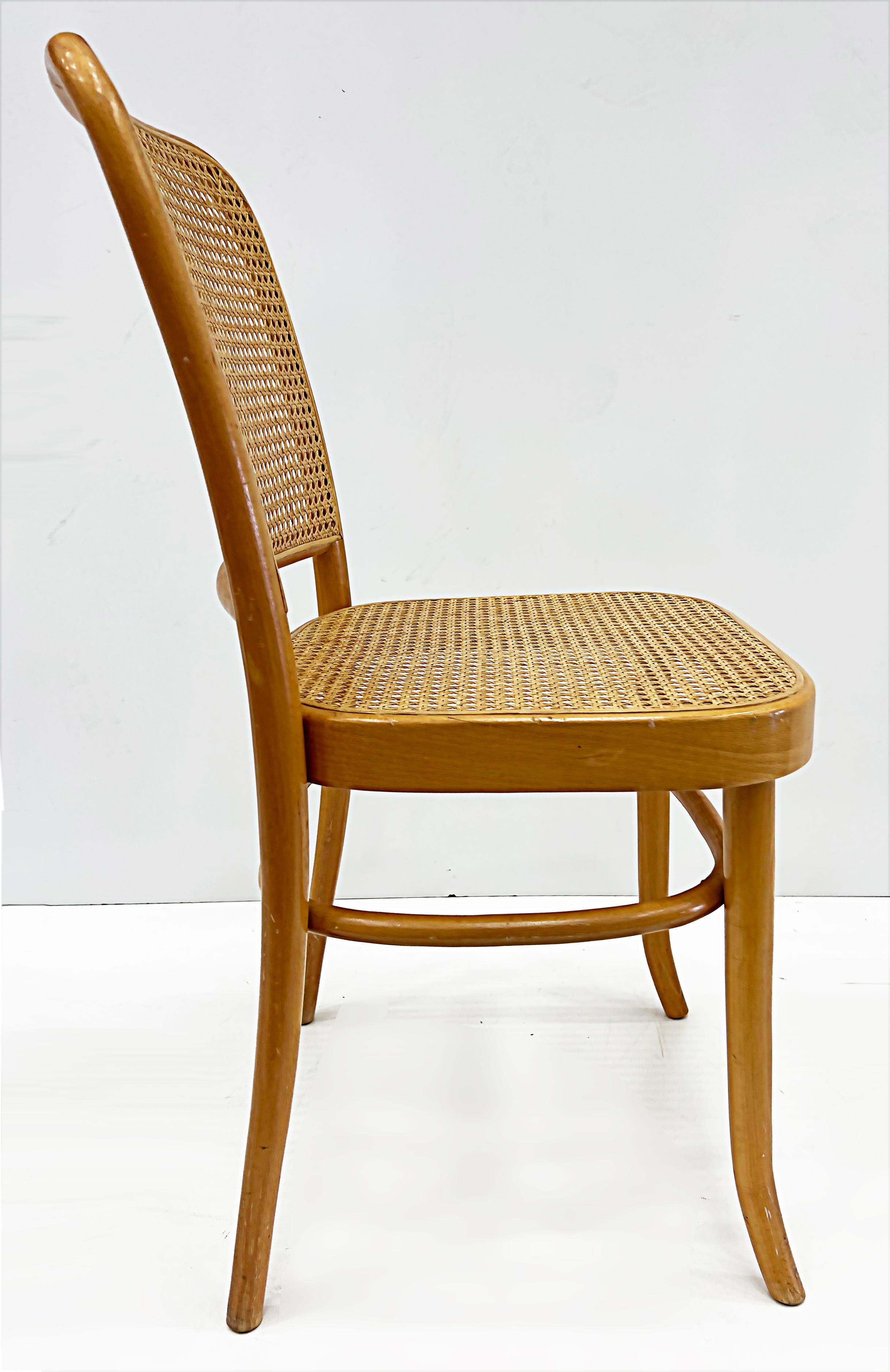 Salvatore Leone Vintage Bentwood Caned Chairs, Thonet Style In Good Condition For Sale In Miami, FL
