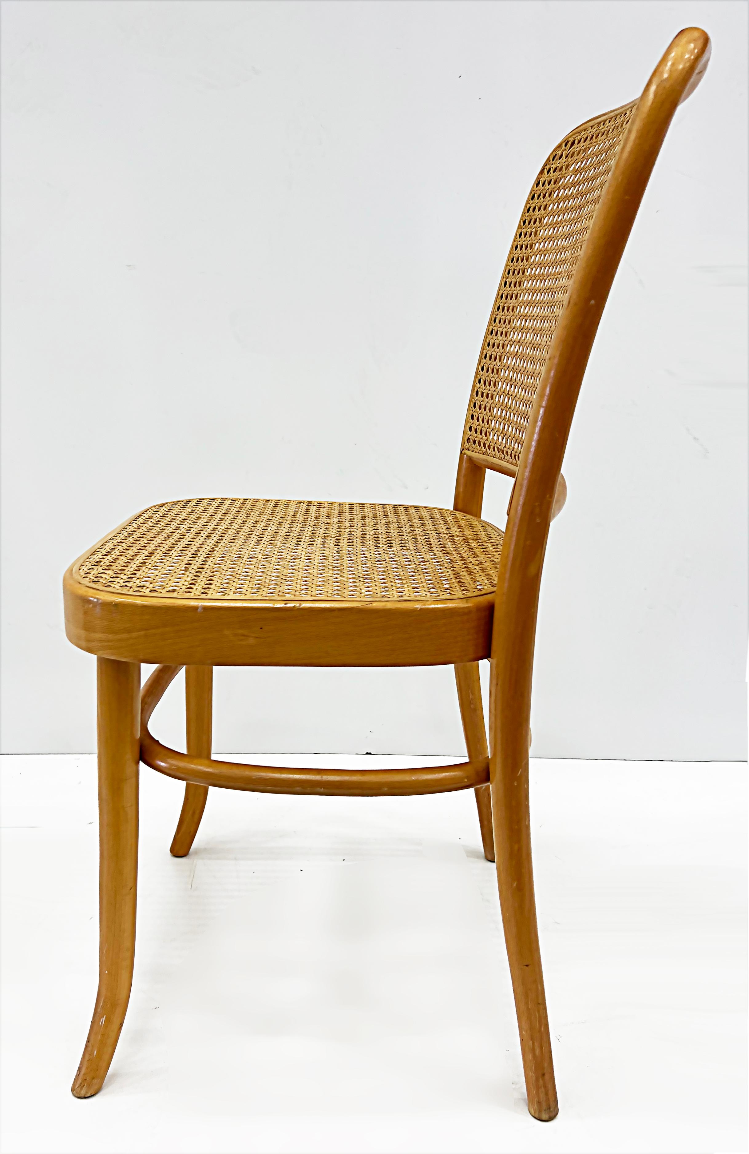 Salvatore Leone Vintage Bentwood Caned Chairs, Thonet Style For Sale 3