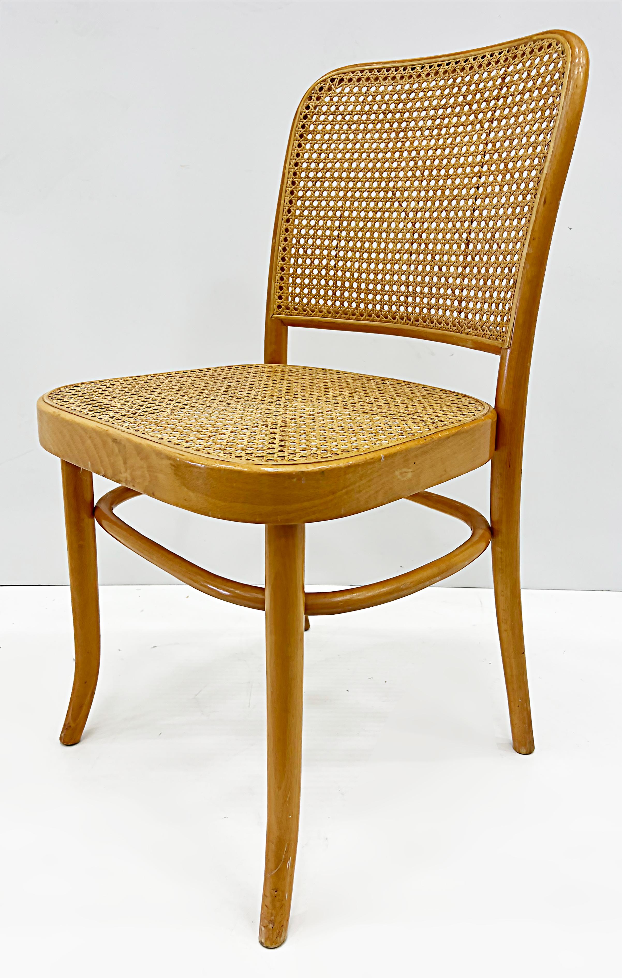 Chaises vintage cannées en bois cintré Salvatore Leone, style Thonet en vente 1