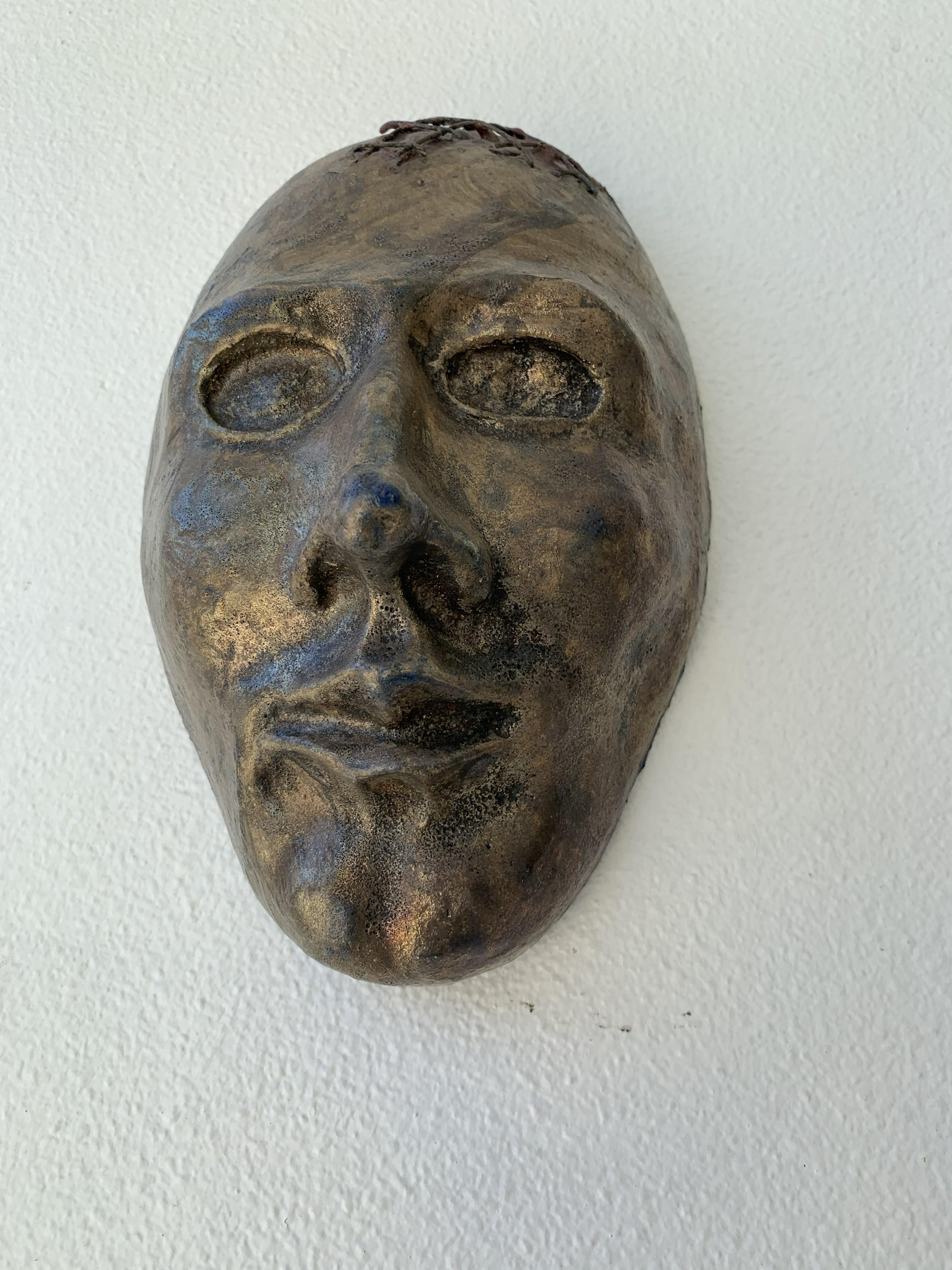 Keramische Maske Wandskulptur Signiert vom Künstler im Angebot 4